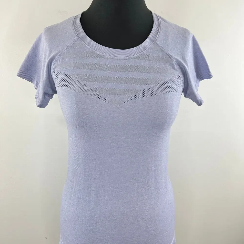Z by Zella Purple Perfume S Move Thru Short Sleeve Seamless T-Shirt Yoga Size M